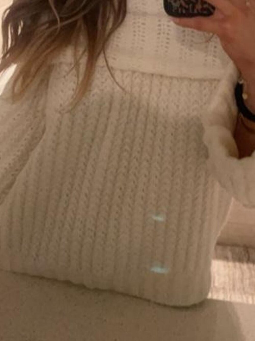 Jason Wu Cream Cable Knit Turtleneck Sweater